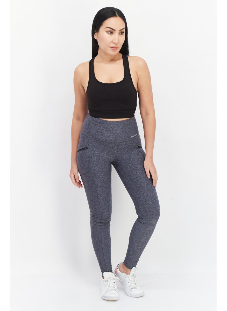 Eddie Bauer - Women Brand Logo Leggings, Grey - Image 1