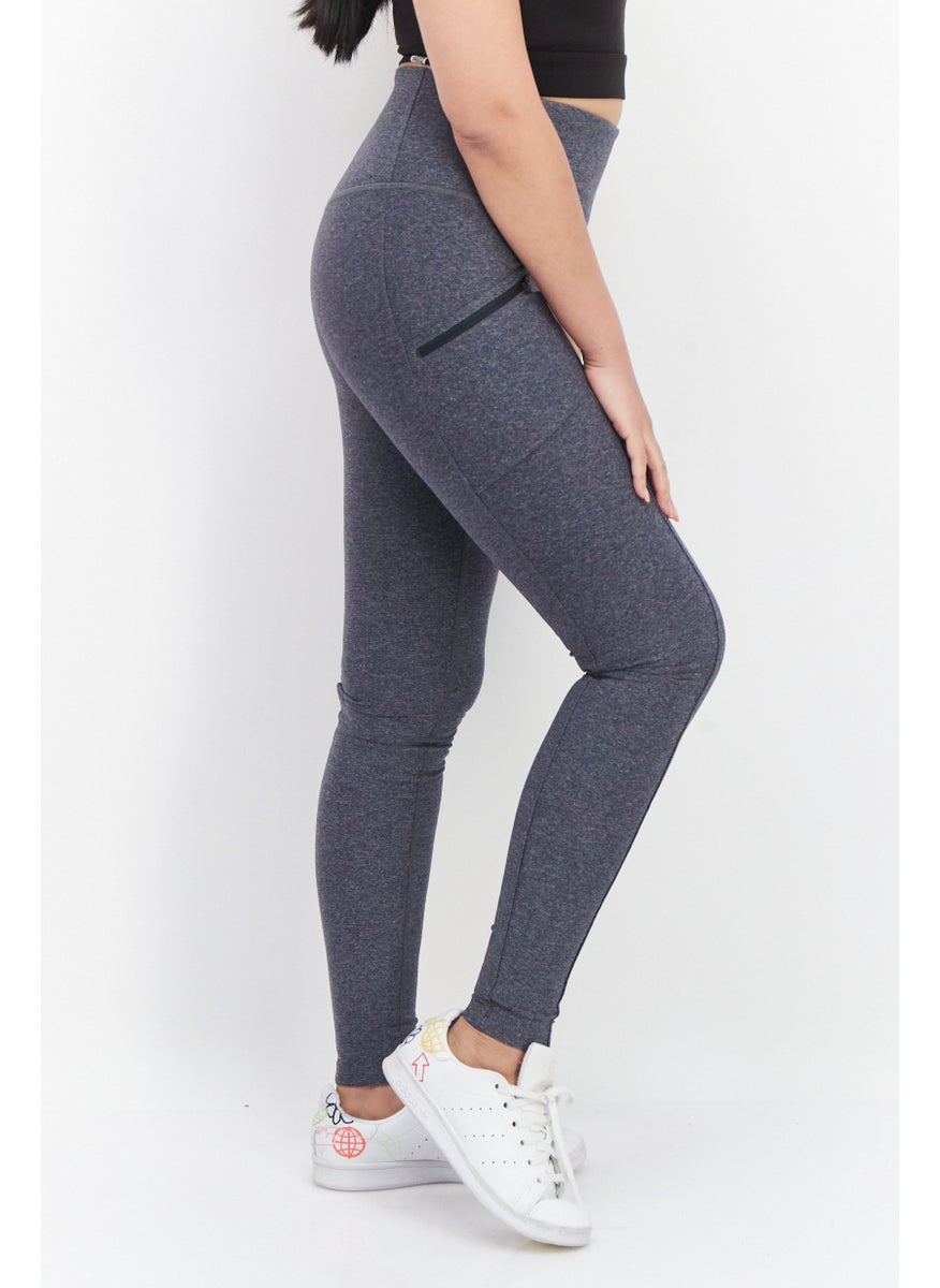 Eddie Bauer - Women Brand Logo Leggings, Grey - Image 1