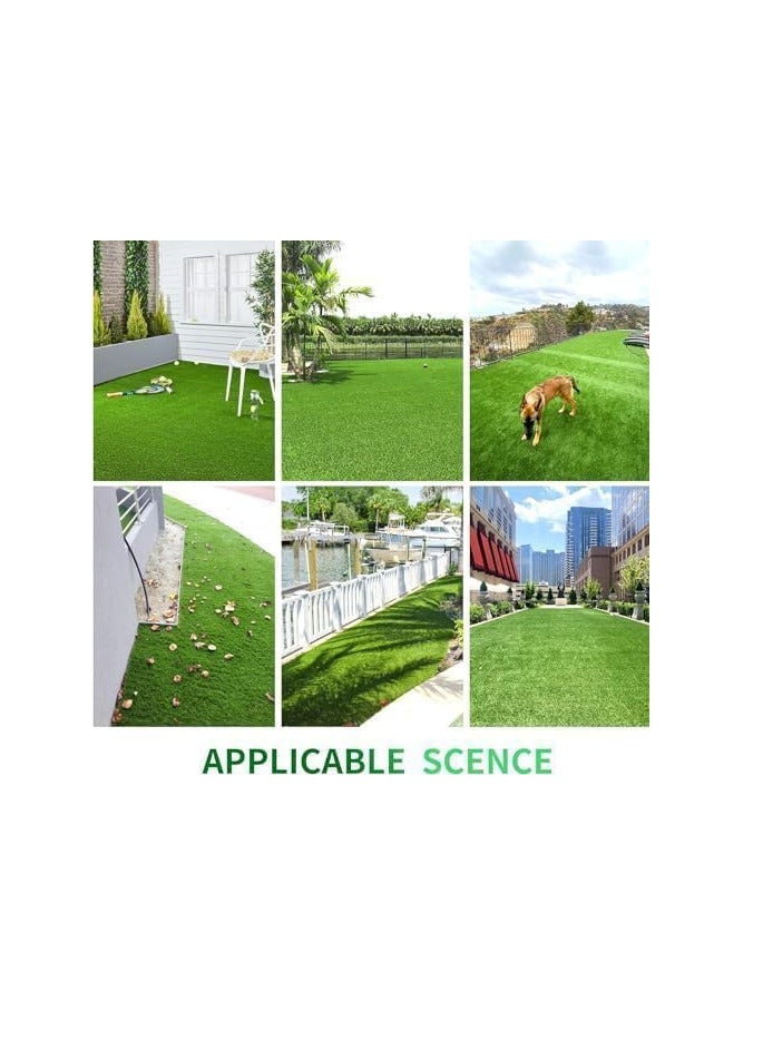 ECVV ECVV 26mm Artificial Grass Carpet Green, Artificial Grass Turf For Home Outdoor Front, Garden Decoration, Play Ground, Pool Area, Backyard, Patio, Balcony, |200cm*700cm| - Image 4