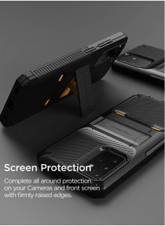 VRS Design Quick Stand Pro Case Cover for Samsung Galaxy A72 With Kickstand - Black  - Image 3