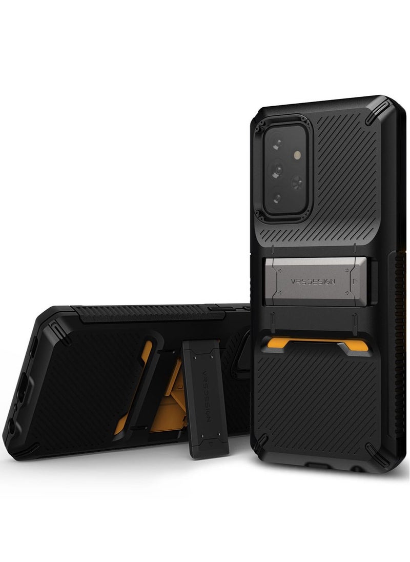 VRS Design Quick Stand Pro Case Cover for Samsung Galaxy A72 With Kickstand - Black  - Image 1