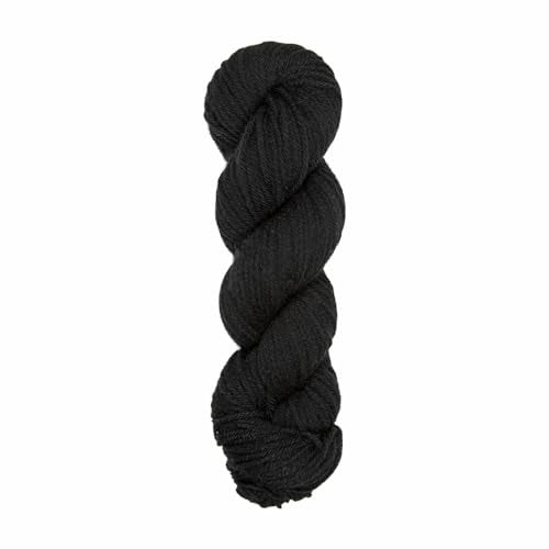 GANGA Acrowools Ganga Alisha Hand Knitting Yarn, 100% Acrylic Pack of 300 GMS (ALS03 - Jet Black) - Image 1