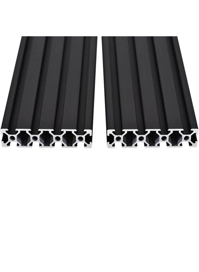 IXGNIJ 2PCS 20 Series T Slot 2080 Aluminum Extrusion Profile 37.4'',European Standard Anodized Linear Rail for 3D Printer Parts and CNC DIY 1000mm Black(37.4inch) - Image 4