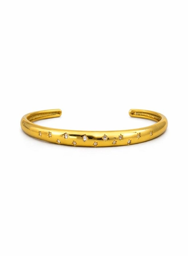 MEENAZ Gold Bangle Cuff Bracelet for Women Stylish | Stainless Steel Adjustable Stone Design Kada for Girls| Anti Tarnish Jewellery for women | Valentine Gift for girlfriend Wife gifts for woman-284 - Image 1