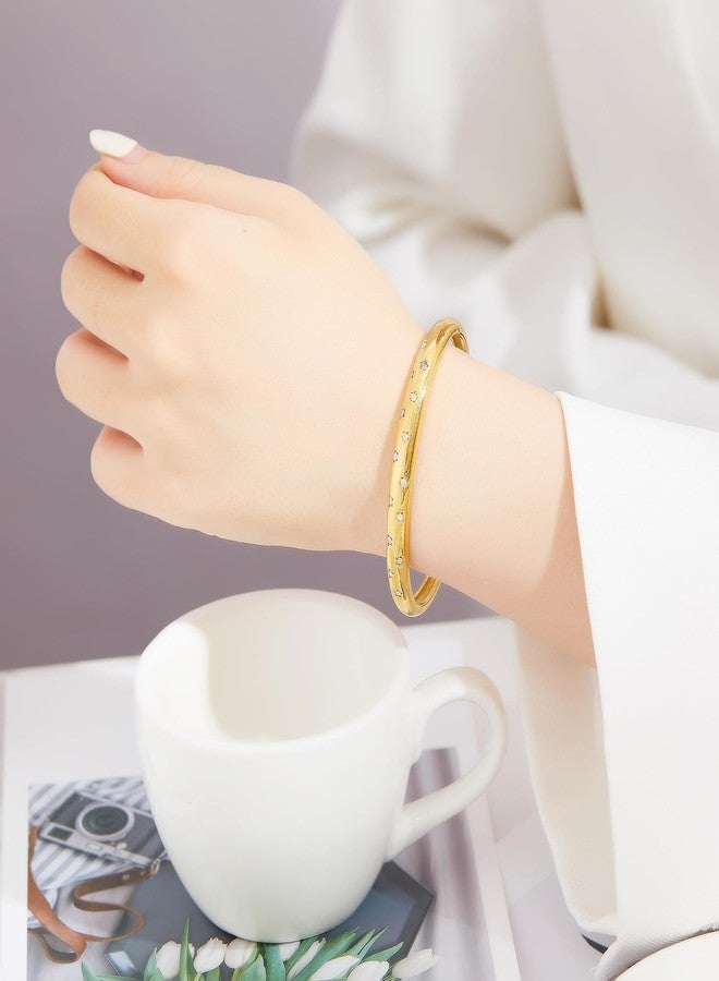MEENAZ Gold Bangle Cuff Bracelet for Women Stylish | Stainless Steel Adjustable Stone Design Kada for Girls| Anti Tarnish Jewellery for women | Valentine Gift for girlfriend Wife gifts for woman-284 - Image 2