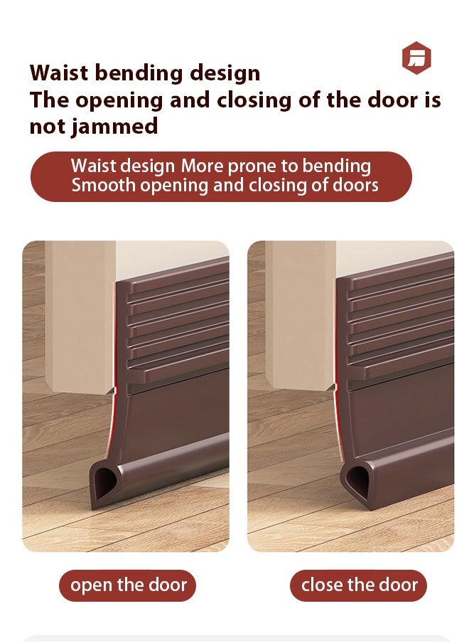 Generic - Door gap windbreak strip, door bottom sealing strip, door frame, glass door, weatherproof door bottom gap strip,Noise reduction sealing strip 1M ﻿ - Image 1