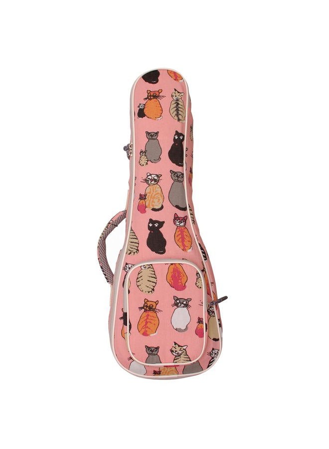 MUSIC FIRST Canvas 23/24 inch Concert "MISS CAT" ukulele case ukulele bag ukulele cover, Original Design - Image 1