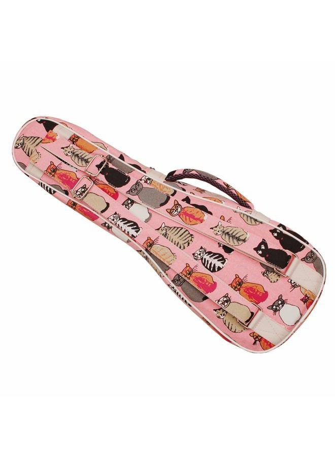 MUSIC FIRST Canvas 23/24 inch Concert "MISS CAT" ukulele case ukulele bag ukulele cover, Original Design - Image 3