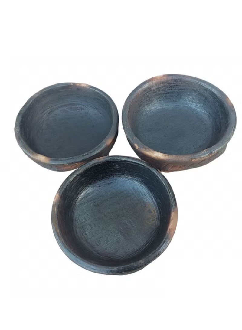 طقم طاجن فخار يمني أسود 2لتر - Image 1