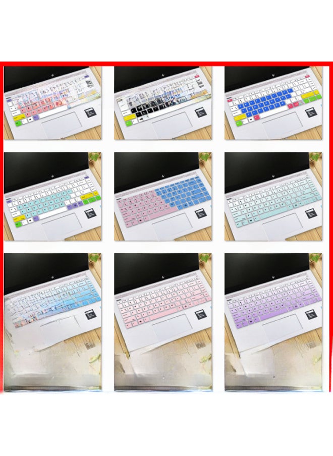 Generic - Suitable For HP Shadow Wizard HP War 66 Changyou Notebook Silicone Keyboard Protective Film Wholesale-Color:Multicolored Powder (HS-277)-Dimensions:j204 Shadow 6 Intel Edition - Image 1