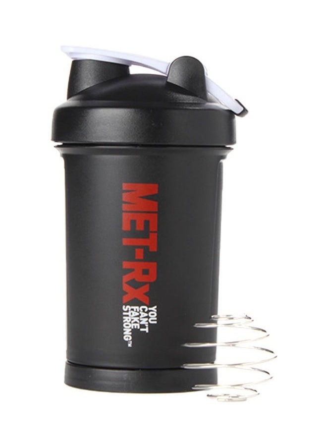 Generic - Sports Water Bottle, Sports Fitness Mixing Water Bottle 3 Layer Portable Gym Leak Proof Blender Bottle (450ml, Black) - Image 1