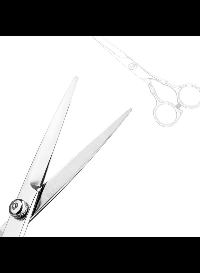 Generic 8Pcs Hair Cutting Scissors Professional Home Haircutting Barber/Salon Thinning Shears Kit with Comb and Case for Men/Women (Sliver)  - Image 4