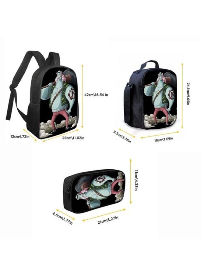 عام أحدث نموذج عالمي من الكرتون طباعة ثلاثة قطعة حقيبة مجموعة ( الطلاب ، الأطفال ، الأصدقاء ، نزهة ، تسلق الجبال ، الخ . ) - Image 3