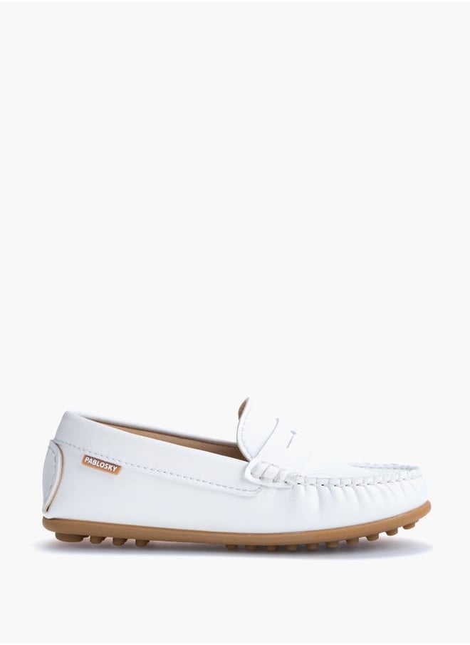 Pablosky Boys' Cutwork Detail Slip-On Moccasins  - Image 2