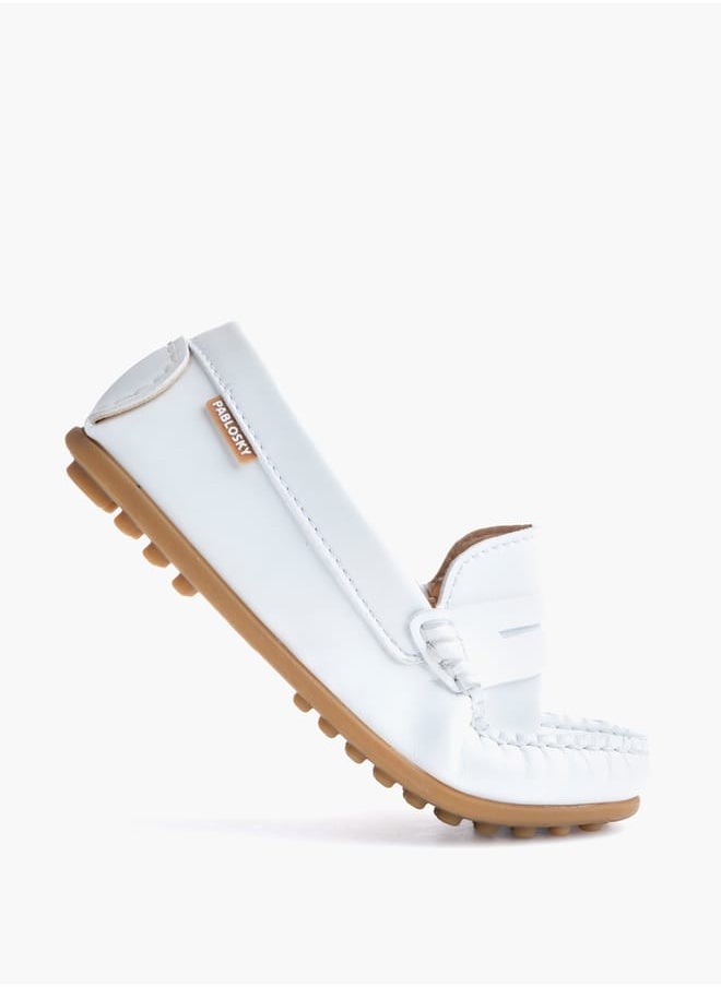 Pablosky Boys' Cutwork Detail Slip-On Moccasins  - Image 5