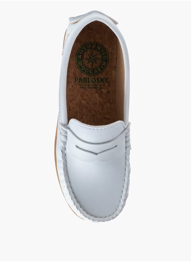 Pablosky Boys' Cutwork Detail Slip-On Moccasins  - Image 4