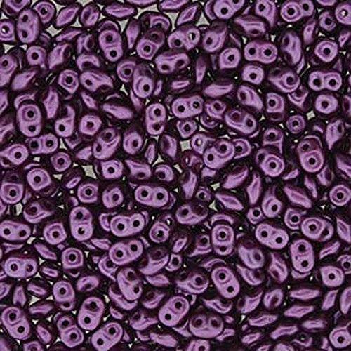 SuperDuo Matubo SuperDuo Beads 2.5x5mm-Pastel Bordeaux-22.5 Gram Tube - Image 1