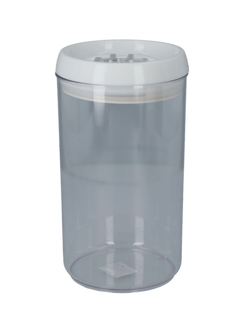 Felli Flip-Tite Cylindrical Food Storage Container Clear And White 67oz