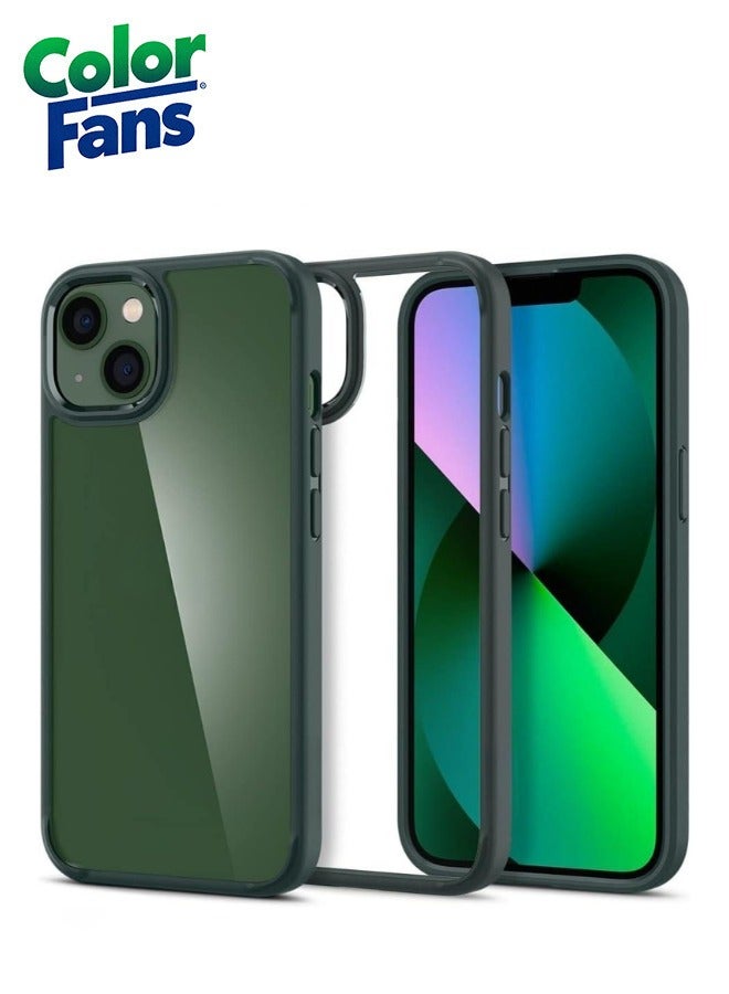 Color Fans Ultra Hybrid iPhone 14 Plus Case Anti Yellowing Abyss Green