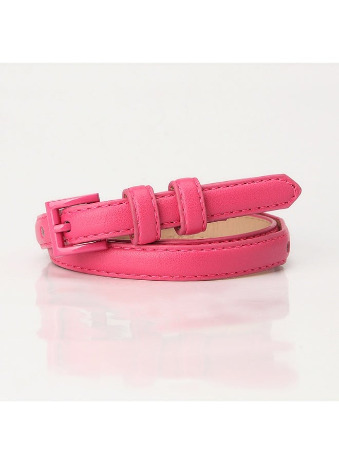 xozgdovg Retro Summer Fashion Denim Womens Belt Rose 