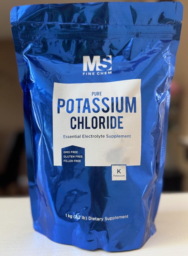 MS Finechem مسحوق كلوريد البوتاسيوم، 1 كجم/2.2 رطل (35 أونصة) | بديل للملح ومكمل أساسي لترطيب الجسم بالإلكتروليتات | يدعم توازن المعادن وصحة القلب والمفاصل والمناعة | خالٍ من المواد المالئة، يذوب بسهولة - Image 3