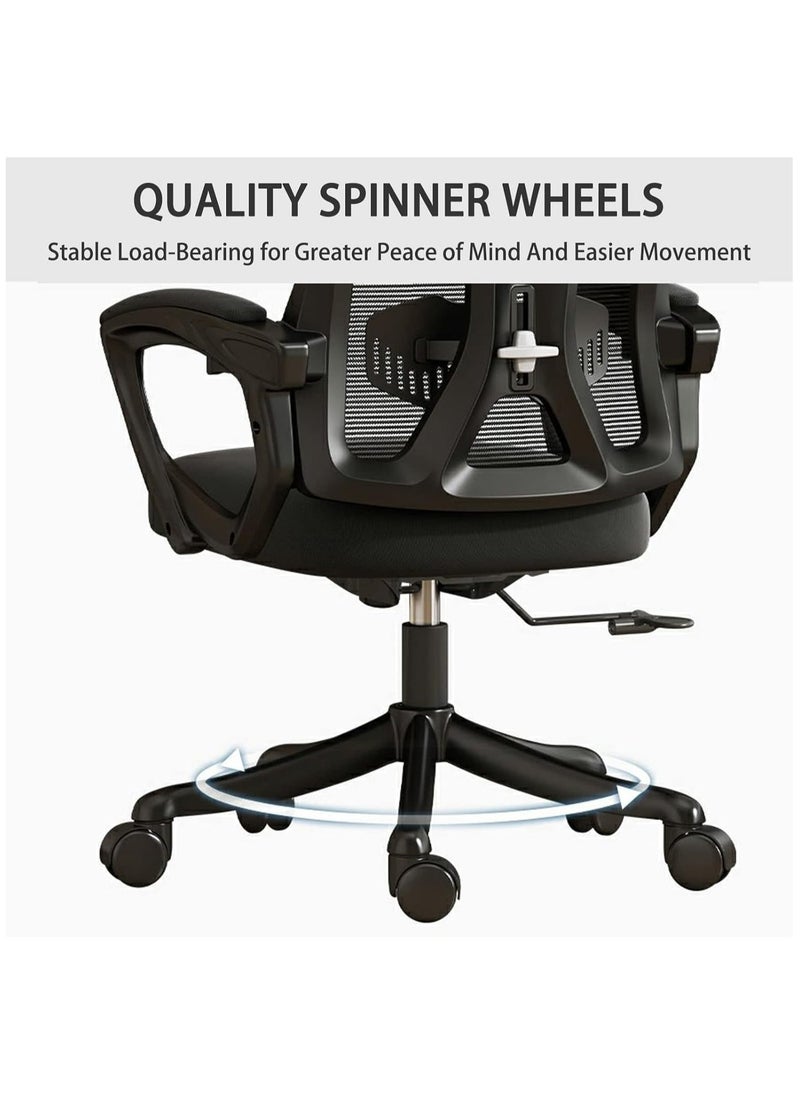 Arabest Gaming Chair Ergonomic Office Chair, Reclining High Back Computer Desk Chair,  with Lumbar Support Pillow, Adjustable Headrest, Retractable Footrest (Black) - Image 5