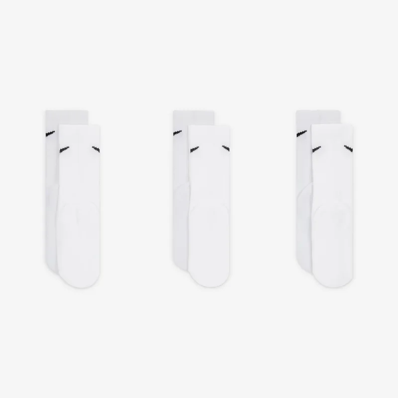 Nike White Kids' Basic Pack Crew Socks (3 Pack)  | Best Price UAE