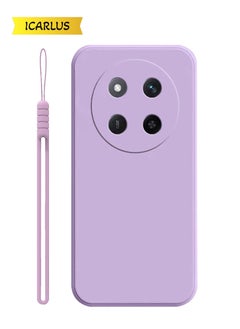 ICARLUS For Honor X9c 5G Case Slim Liquid Silicone Protective Cover Purple 