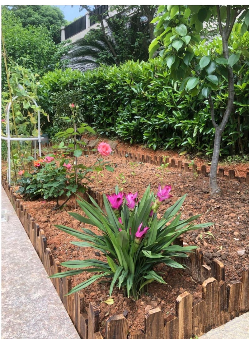 ألواح حواف سياج الحديقة الخشبية المتشابكة من FFD - حاجز سرير زهور مطهر للمناظر الطبيعية وحدود الحديقة" - Image 3