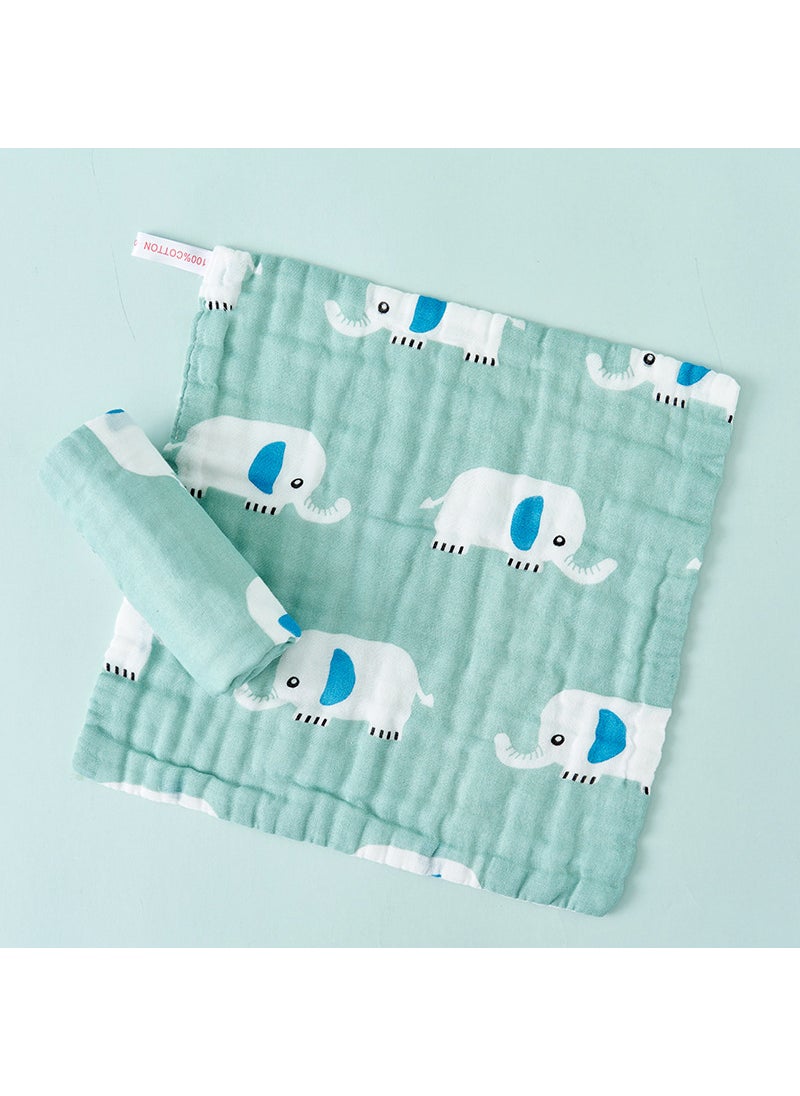 Generic - 6-Layer Cotton Printed Baby WashclothsFull bottom baby elephant Full bottom baby elephant - Image 1