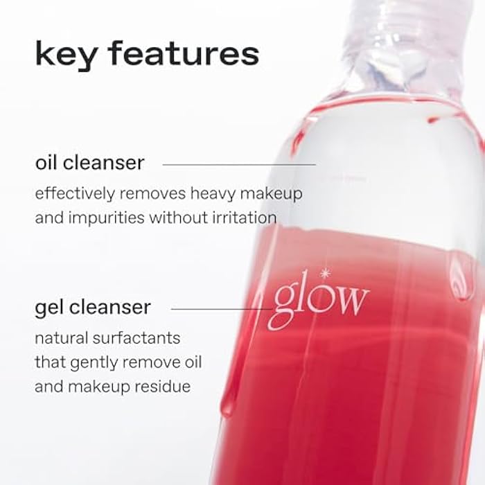 glow guava facial cleanser | oil‑gel hybrid all‑in‑one cleanser | hypoallergenic | deep cleanse with guava extract & botanical oils | lightweight micellar texture for smooth skin | 6.4 fl oz - Image 5
