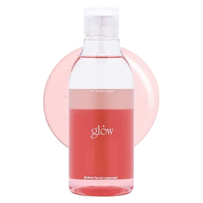 glow guava facial cleanser | oil‑gel hybrid all‑in‑one cleanser | hypoallergenic | deep cleanse with guava extract & botanical oils | lightweight micellar texture for smooth skin | 6.4 fl oz - Image 1