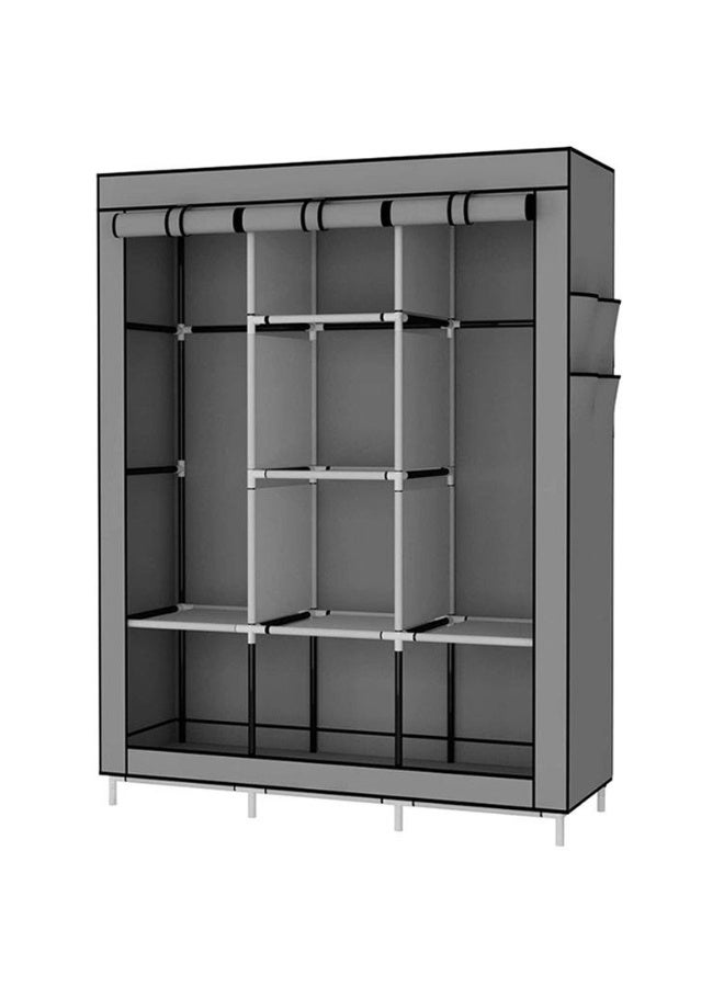 DubaiGallery Large Capacity Bedroom Wardrobe Closet with Strong Metal Structure, Easy Assembly Design, Multi Functional Storage Shelves and Hanging Areas for Neatly Organizing Clothes, Towels, Bags and Accessories 130x175x45cm - Image 5