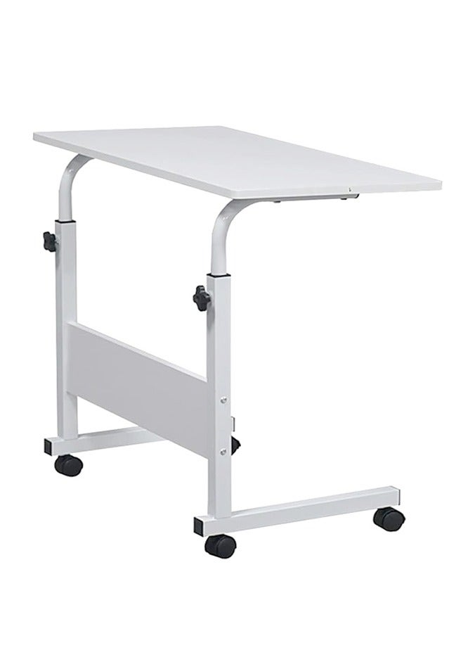 Yolu Adjustable Home Office Desk,Portable Bedside Laptop Table, Height-Adjustable Study Computer Desk for Small Spaces, Movable Sofa Side Table on Wheels - Image 1