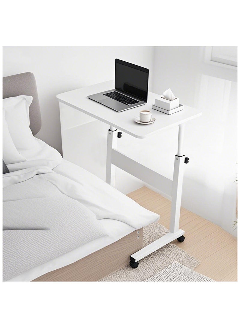 Yolu Adjustable Home Office Desk,Portable Bedside Laptop Table, Height-Adjustable Study Computer Desk for Small Spaces, Movable Sofa Side Table on Wheels - Image 3