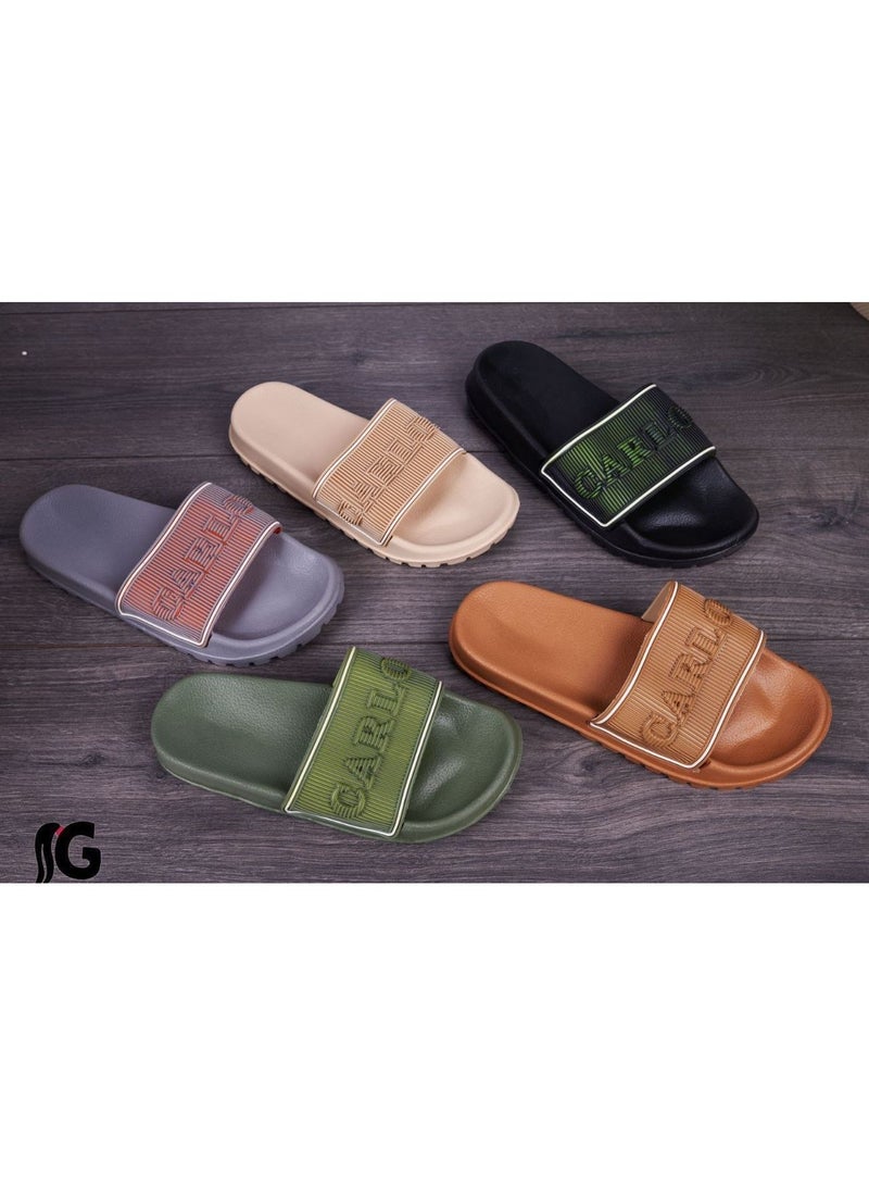 Gray rubber slippers for men and youth - Image 2