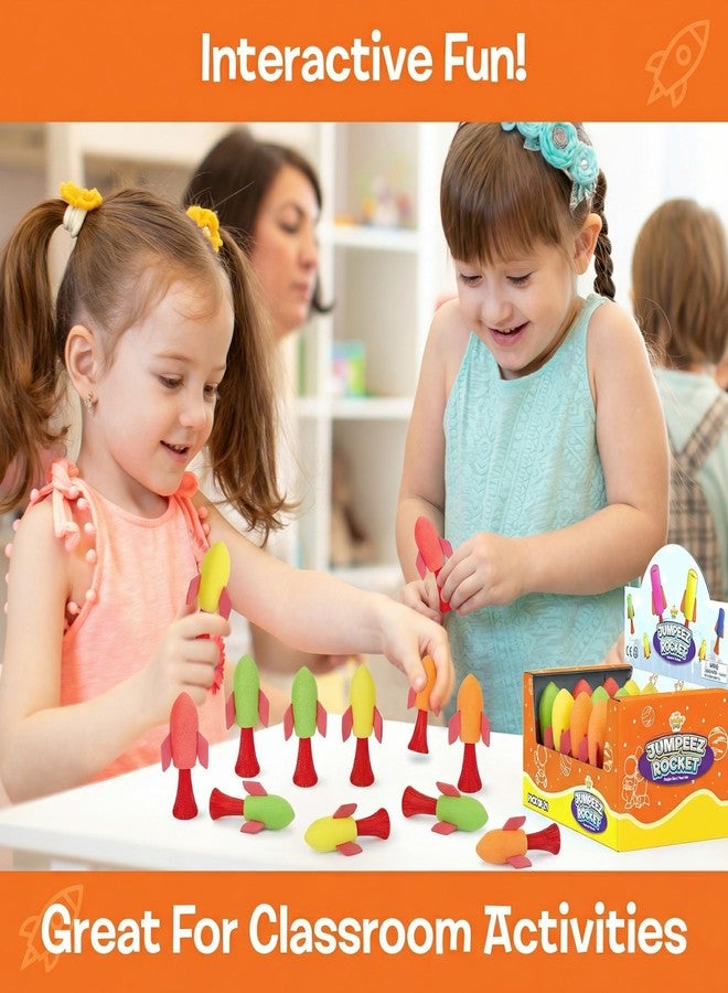 IPIDIPI TOYS Jumpeez Jumping Rocket – 24-Pack Spring Launcher Toys for Kids – Birthday Party Favors, Goodie Bag Stuffers, Classroom Prizes for Boys & Girls - Image 2