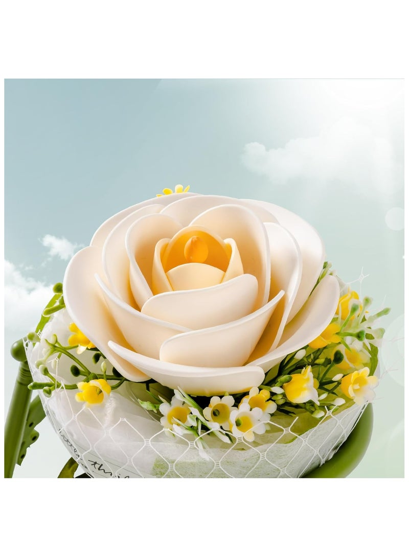 Robotime ROKR White Camellia DIY 3D Puzzle Model AF011 Premium Building Kits for Adults & Teens - Decorative Home Décor, Ramadan & Holiday Gift (Eid and Birthday) for Puzzle Enthusiasts, Stress Relief STEM Project - Image 5