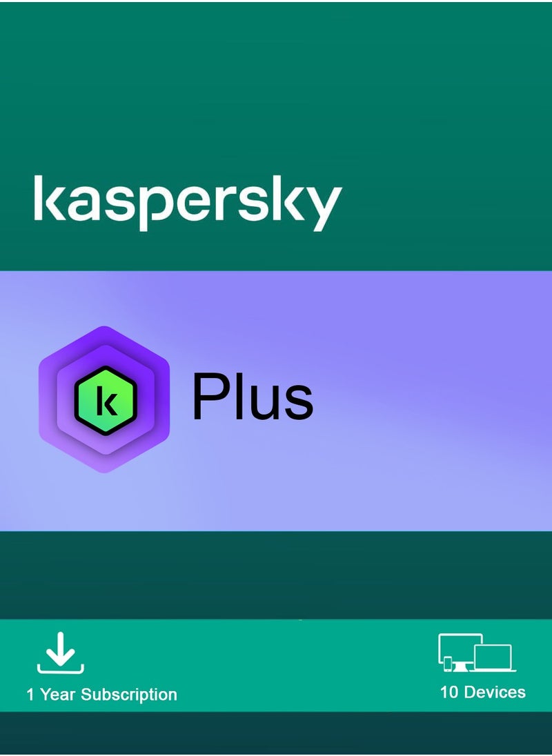 Kaspersky Kaspersky Plus | 10 Devices 1 Year | 2025 | Digital License | Same Day Delivery 