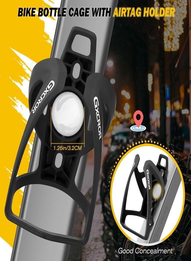 GXCROR AirTag Cage Bicycle Bottle Cage with Stealth Airtag Storage,Bike Water Bottle Holder,Water Bottle Holder for Bike,Durable,Bike Cup Holder for Most Bottle - Image 2