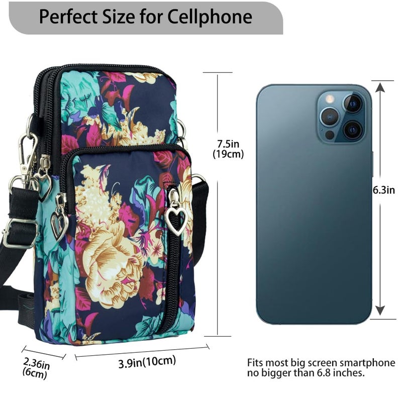 JANKS Crossbody Wallet Phone Bag for Women, Nylon Small Crossbody Shoulder Bag Arm Bag, Cell Phone Purse, Mini Wallet with Adjustable Strap - Image 3