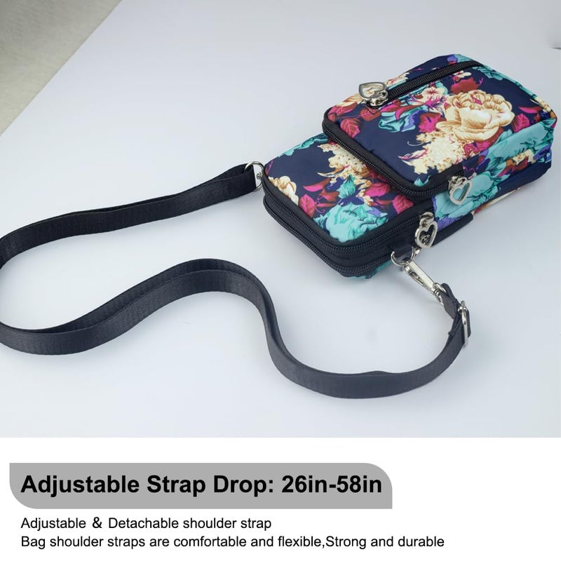 JANKS Crossbody Wallet Phone Bag for Women, Nylon Small Crossbody Shoulder Bag Arm Bag, Cell Phone Purse, Mini Wallet with Adjustable Strap - Image 5