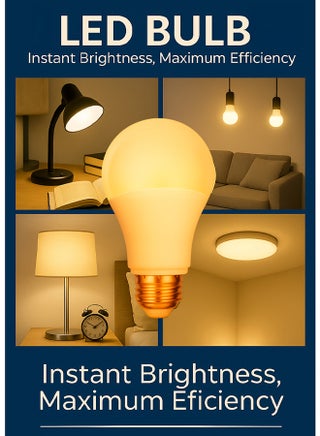 LED Bulb 12W E27 – 1150lm Warm White Light | 200° Beam | Energy-Saving SMD Lamp with 2KV Surge Protection - view 3