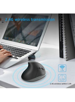 Rock Pow 2.4G Wireles Vertical Mouse Ergonomic Mice 3-gear Adjustable DPI Compatible with PC laptop MacBook  - Image 4