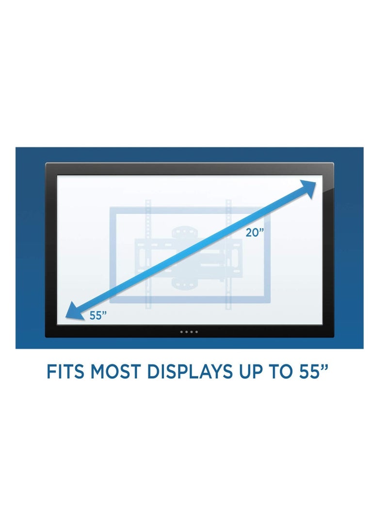 Enhance Your TV Setup with the Mount-It! Full Motion Corner TV Wall Mount Bracket: Perfect for VESA 400 x 400 TVs, Extendable Arm for Articulation, Swivel, Tilt - Ideal for 32-50 Inch TVs, Supports up - Image 5
