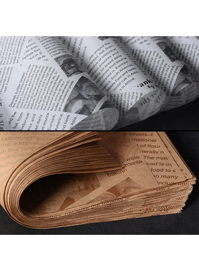 Khaki Baking Parchment Sheets Pack Of 50 Oil Proof Kitchen Paper For Burgers Fries - Image 1