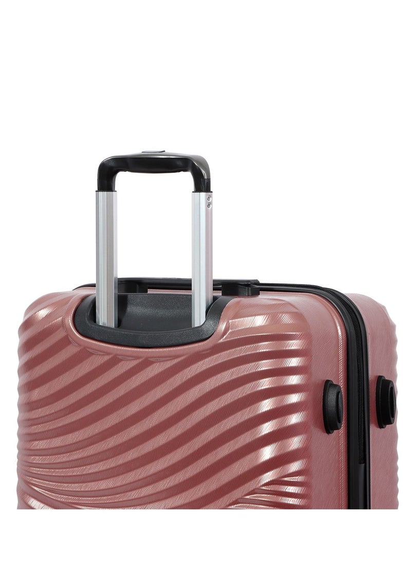 بيج ديزاين مزاج خفيف الوزن يمكن حمله على الأمتعة مع عجلة دوارة ونظام قفل ذهب وردي 20 بوصة - Image 5