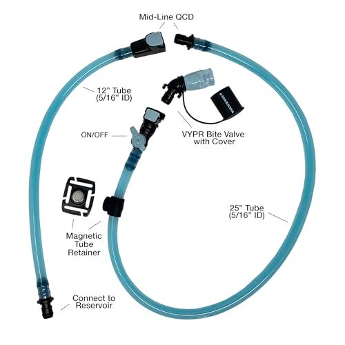 Mazama VYPR Replacement Drink Tube Replacement Set Universally Compatible with Most Hydration PacksReservoirsBladders HighFlow 516 Inner Dimension Tubing - Image 3