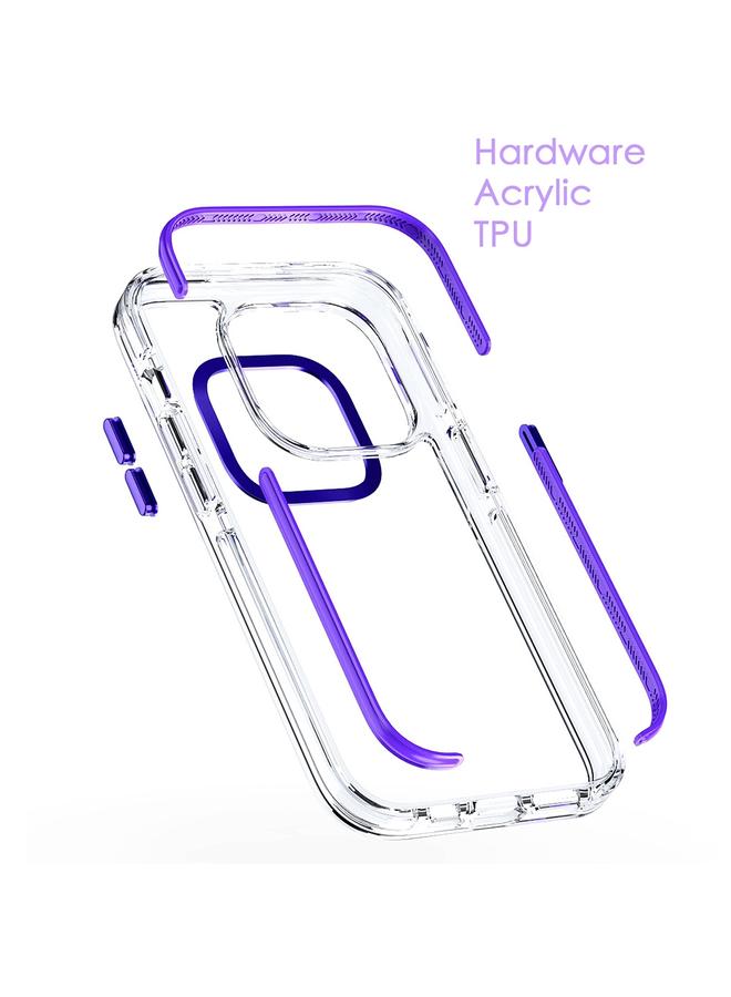 زبون جراب لهاتف iPhone 12 Pro Max، جراب هاتف شفاف من مادة TPU بلونين - Image 2