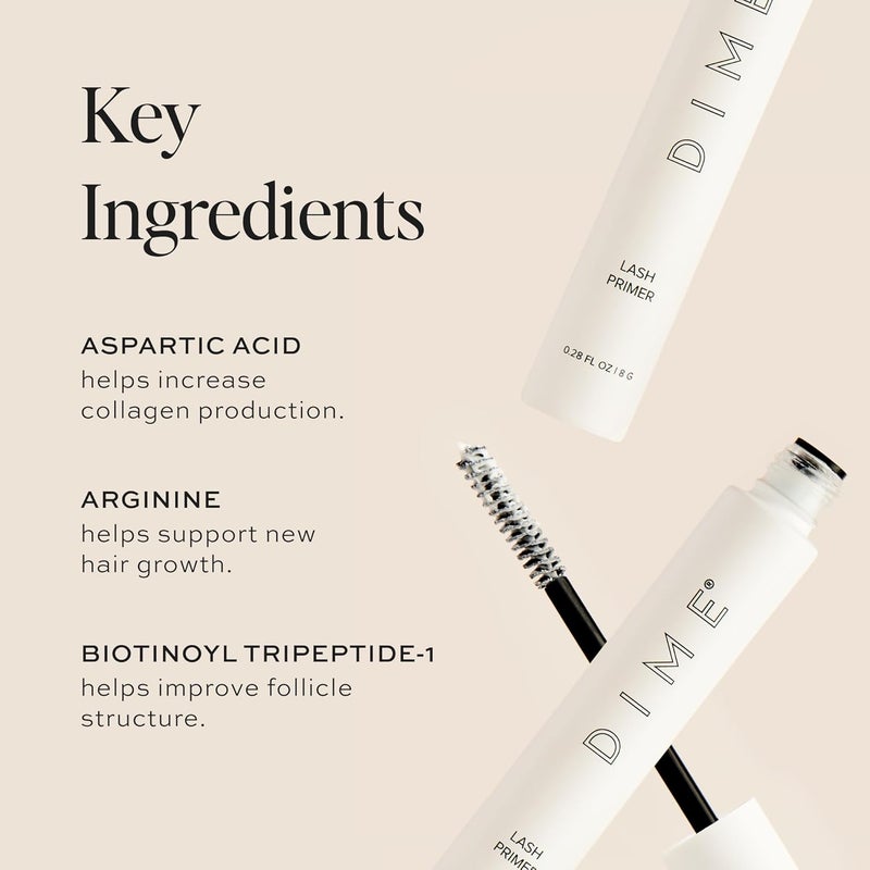 DIME برايمر رموش ديم بيوتي - برايمر رموش لزيادة حجم وطول الماسكارا - سيروم أبيض للنمو 8 جرام 0.28 أونصة - Image 3